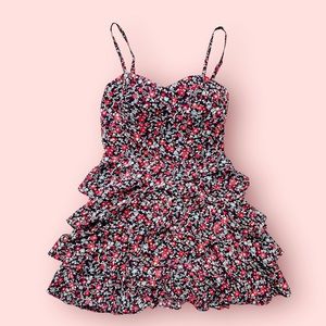 Summer Floral Layered Dress